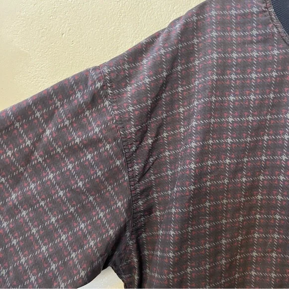 SUN MOUNTAIN Vintage Golf Windbreaker Pullover Plaid Reversible Sz Large Pockets - Picture 8 of 10